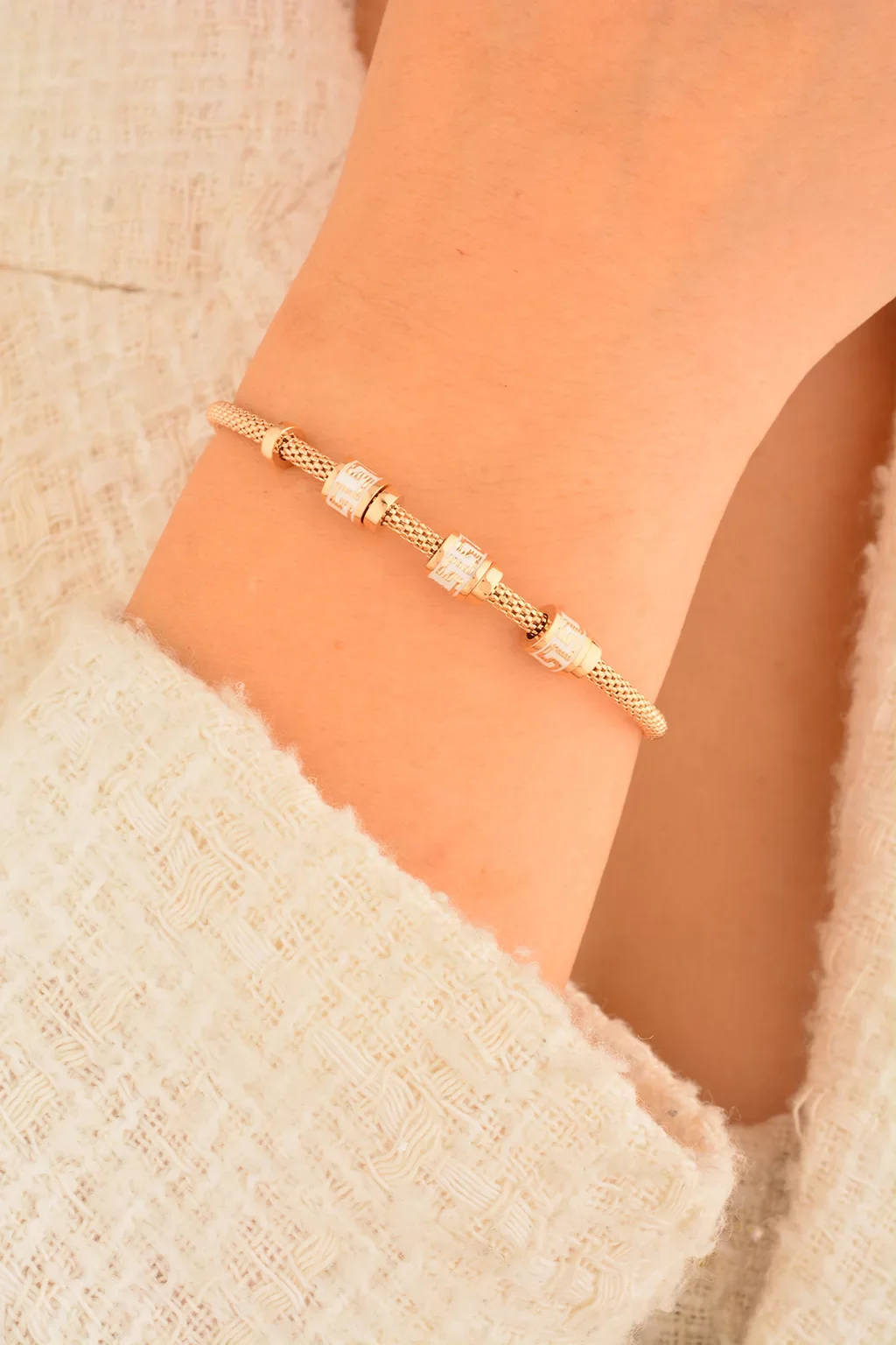 Cebeci 14 Ayar Rose Altın Bilezik