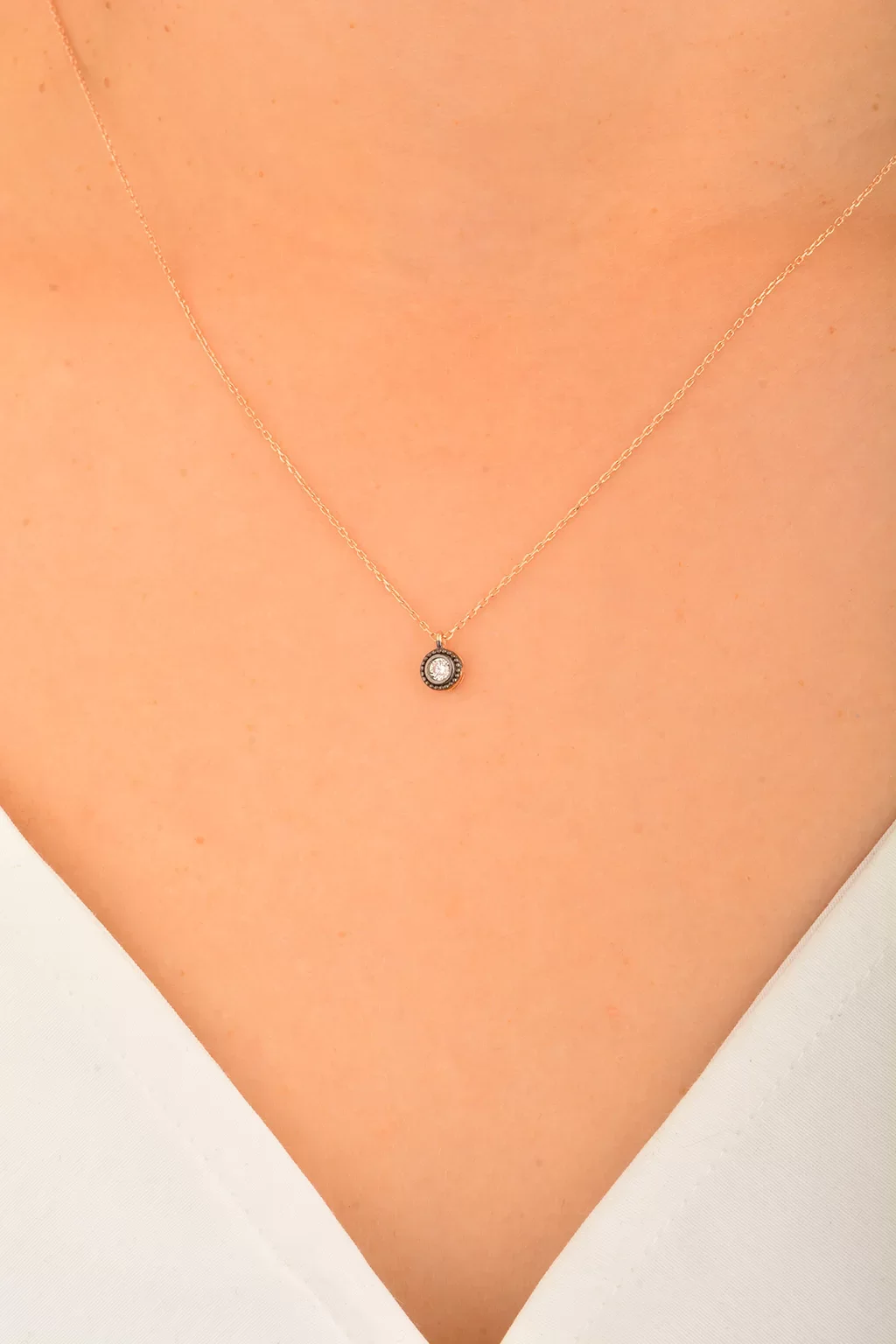 Cebeci 14 Ayar Rose Altın Kolye