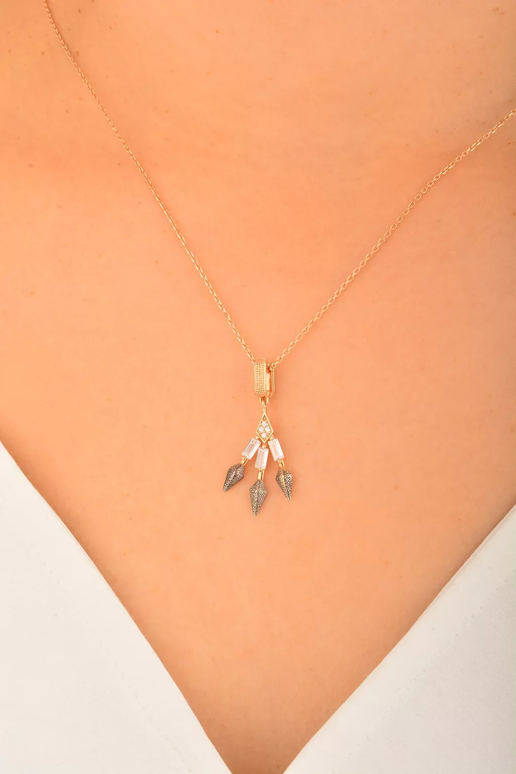 Cebeci 14 Ayar Rose Altın Kolye Ucu