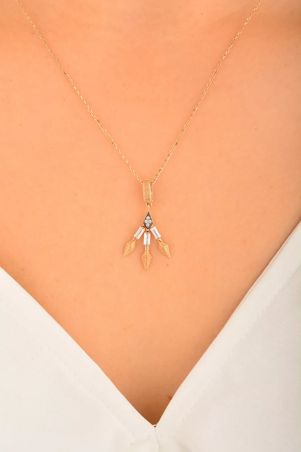 Cebeci 14 Ayar Rose Altın Kolye Ucu