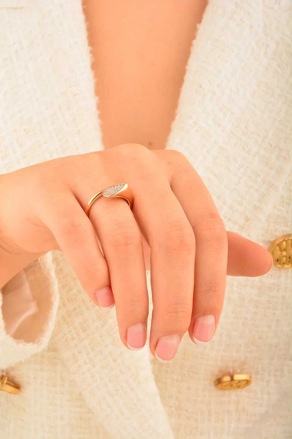 Cebeci 14 Ayar Rose Altın Yüzük