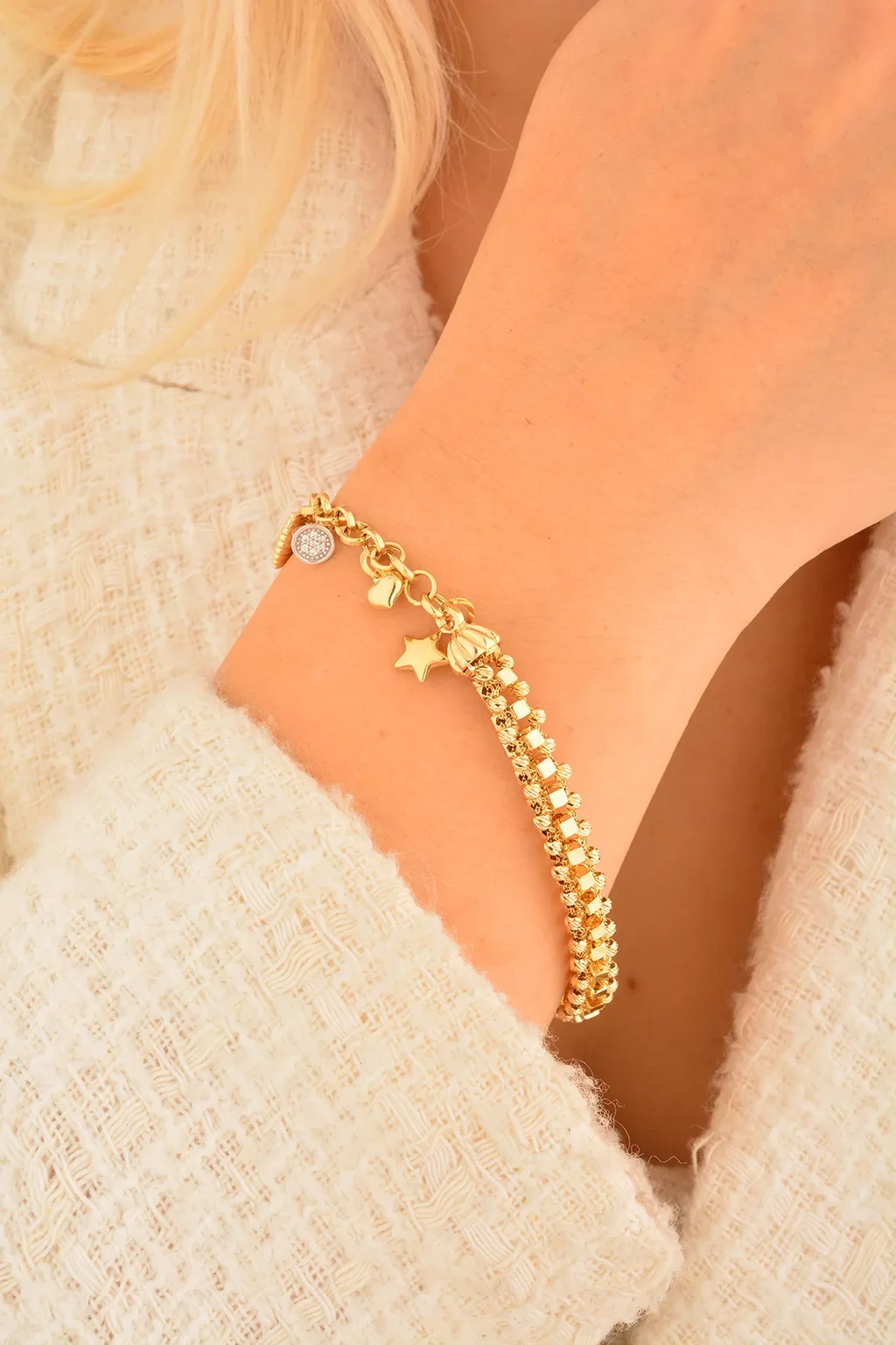 Cebeci 14 Ayar Şans Altın Bileklik