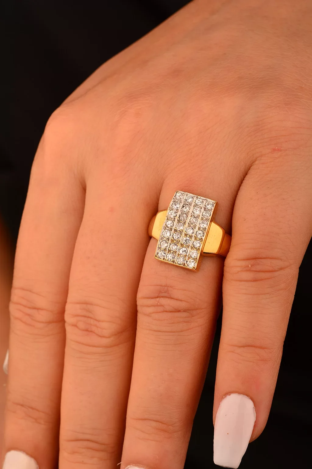 Cebeci 14 Ayar Taşlı Altın Yüzük