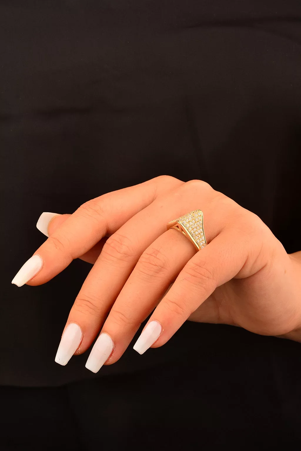 Cebeci 14 Ayar Taşlı Altın Yüzük