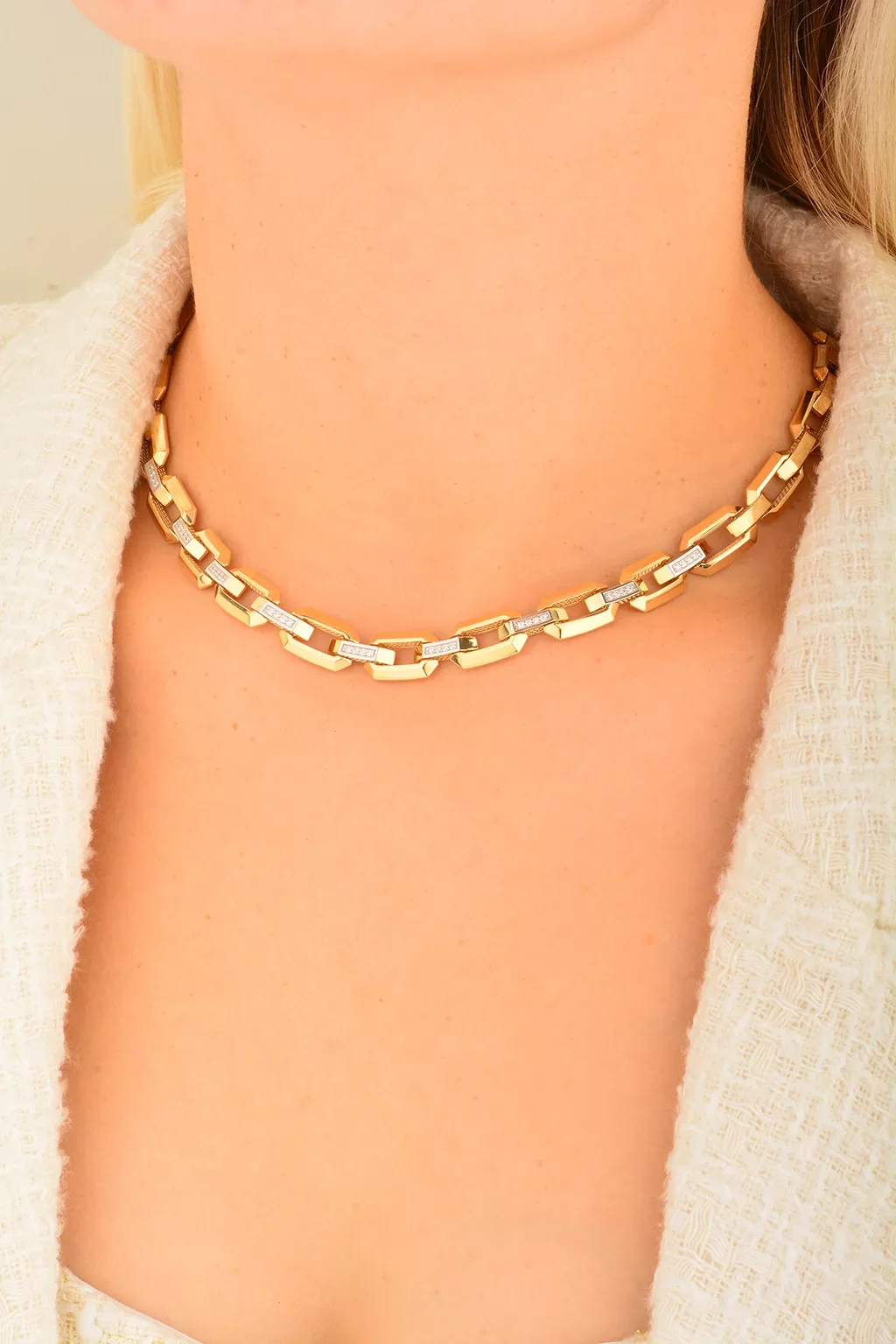 Cebeci 14 Ayar Taşlı Kolye