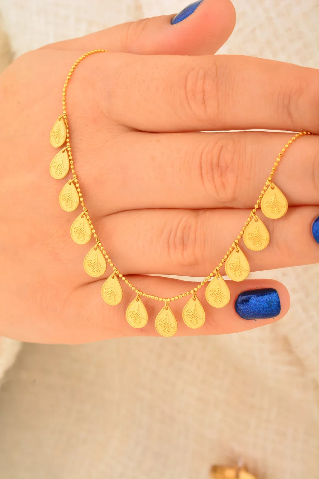 Cebeci 14 Ayar Tuğralı Altın Bileklik