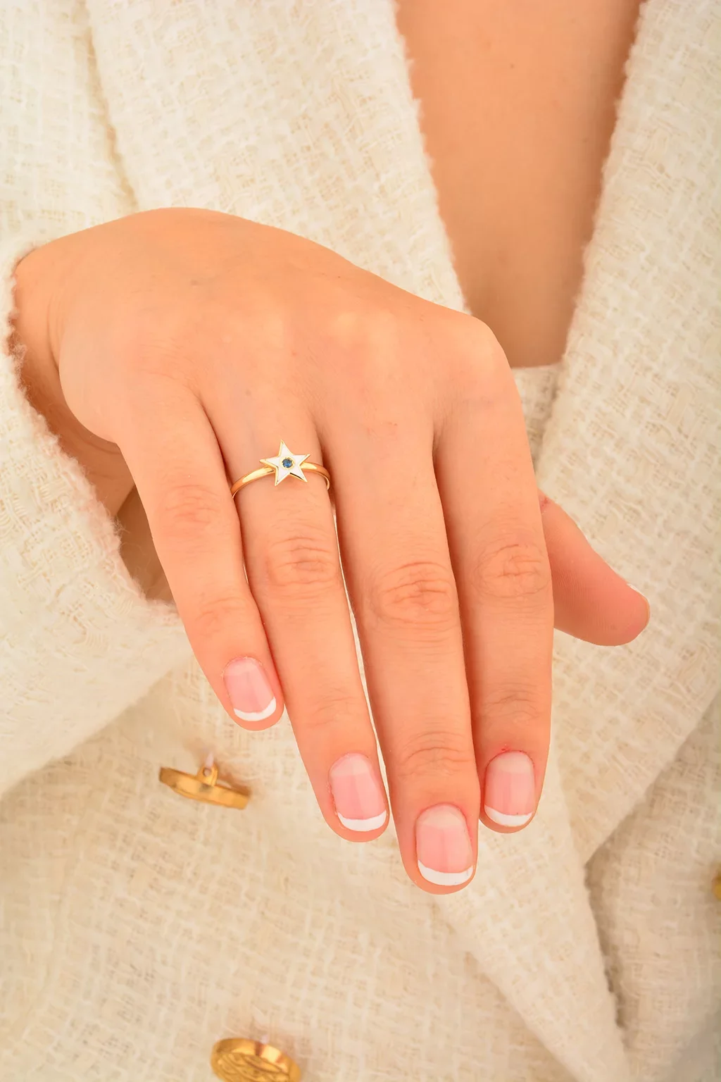 Cebeci 14 Ayar Yıldız Altın Yüzük