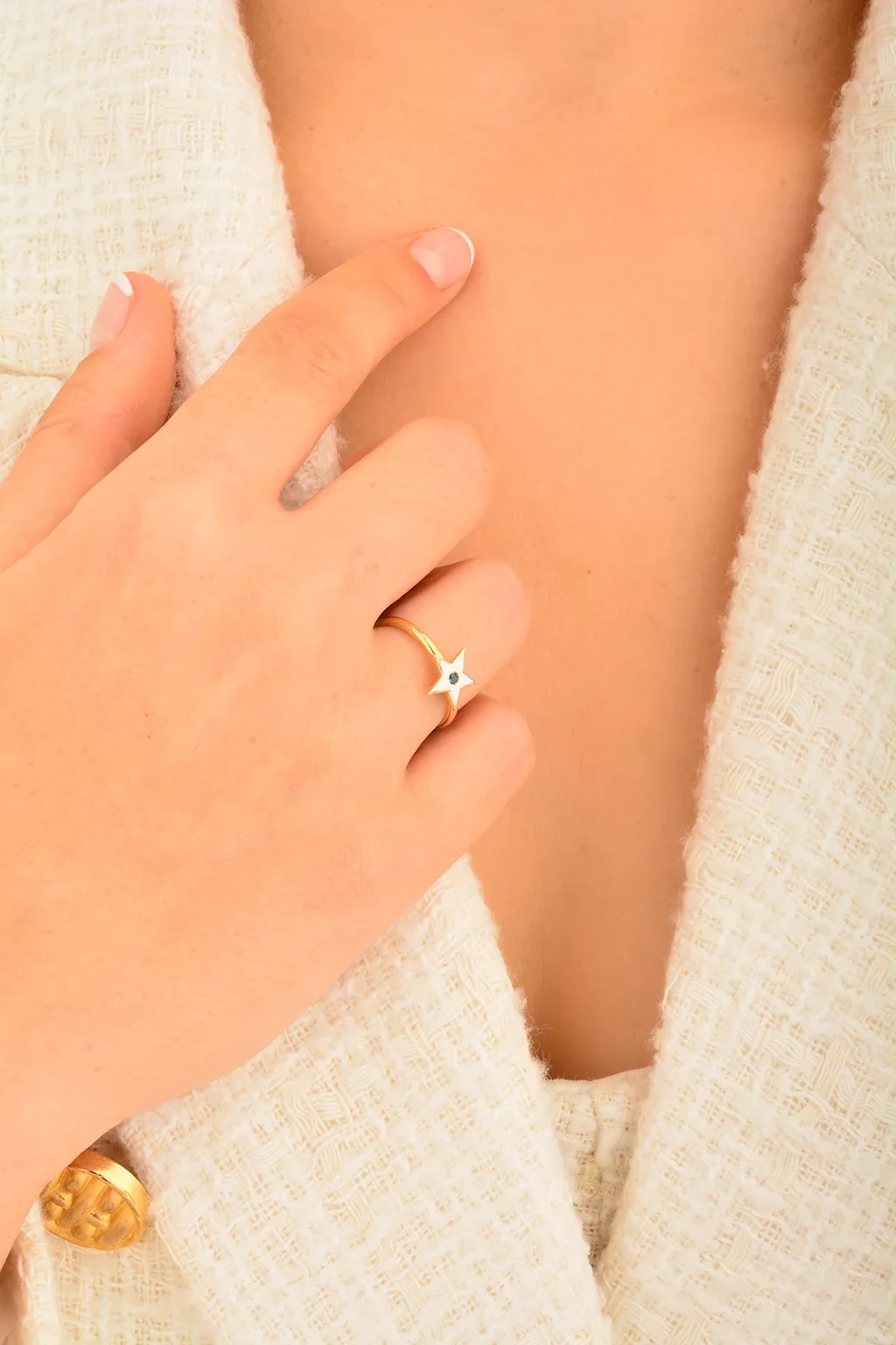 Cebeci 14 Ayar Yıldız Altın Yüzük