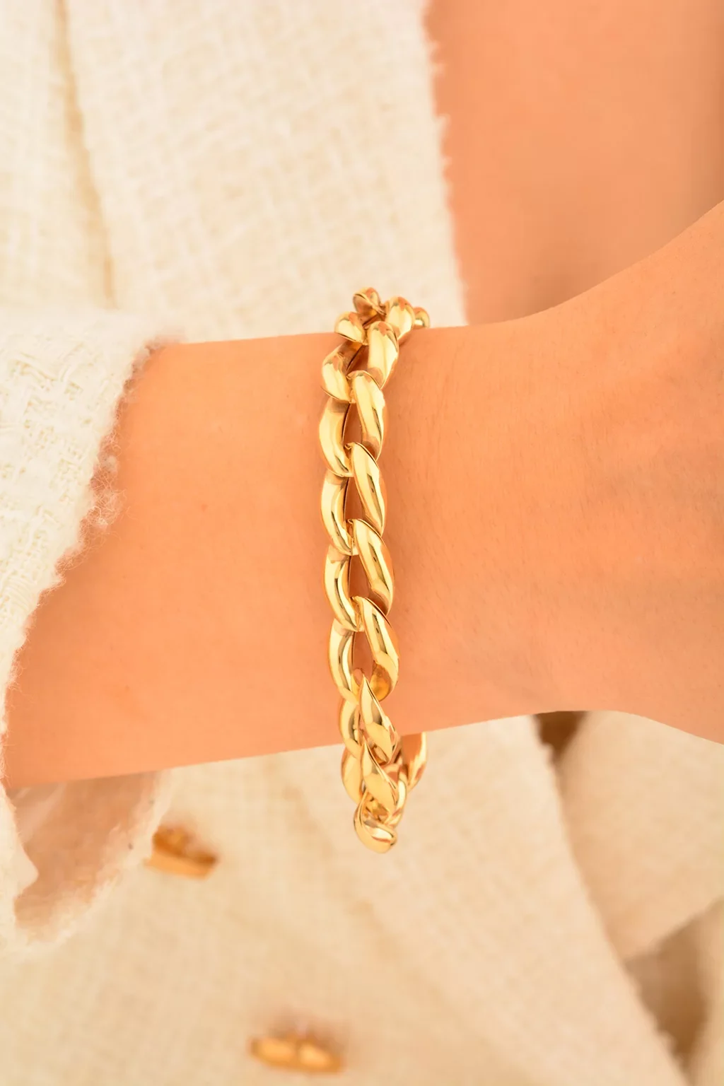 Cebeci 14 Ayar Zincir Altın Bileklik