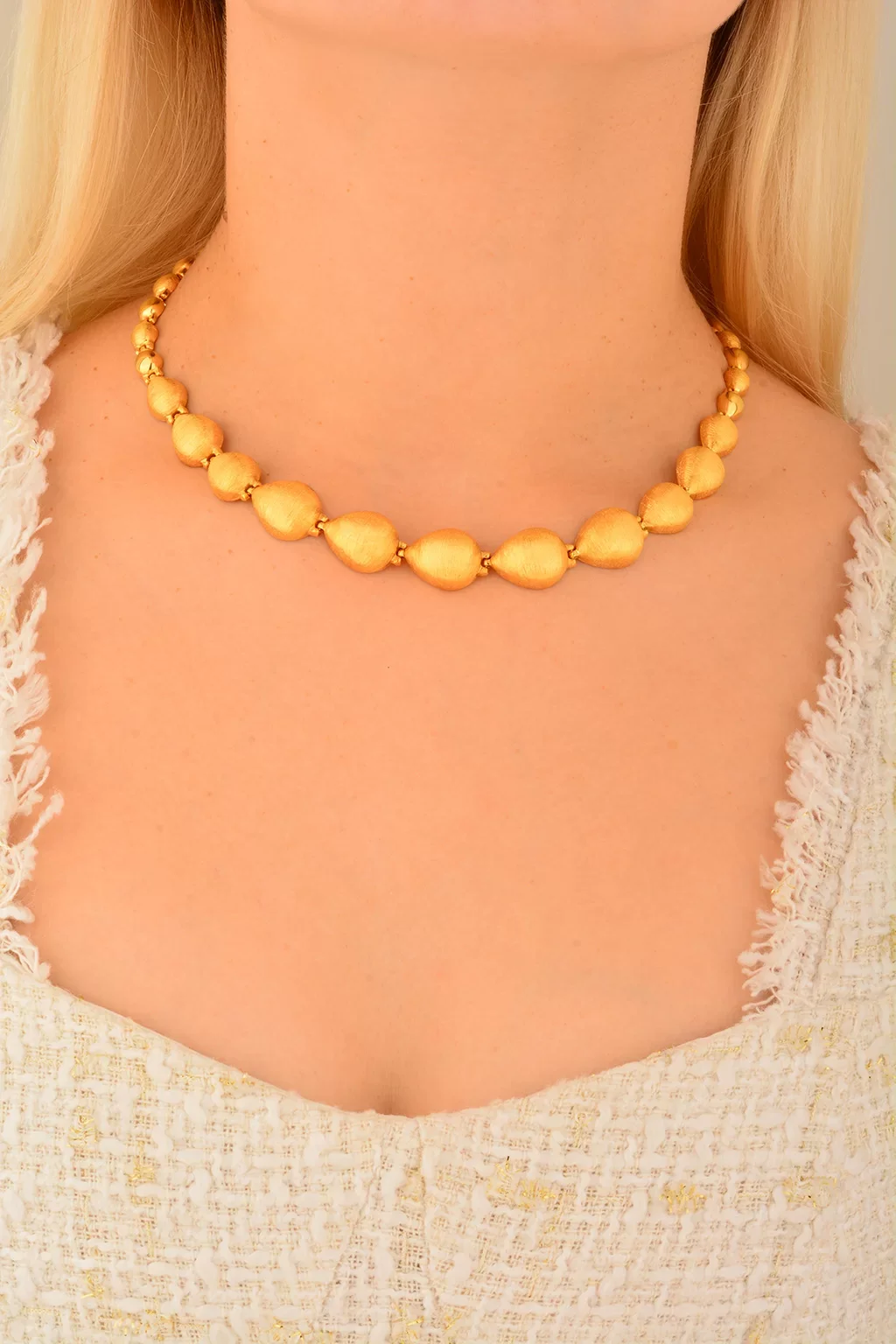 Cebeci 22 Ayar Damla Altın Gerdanlık