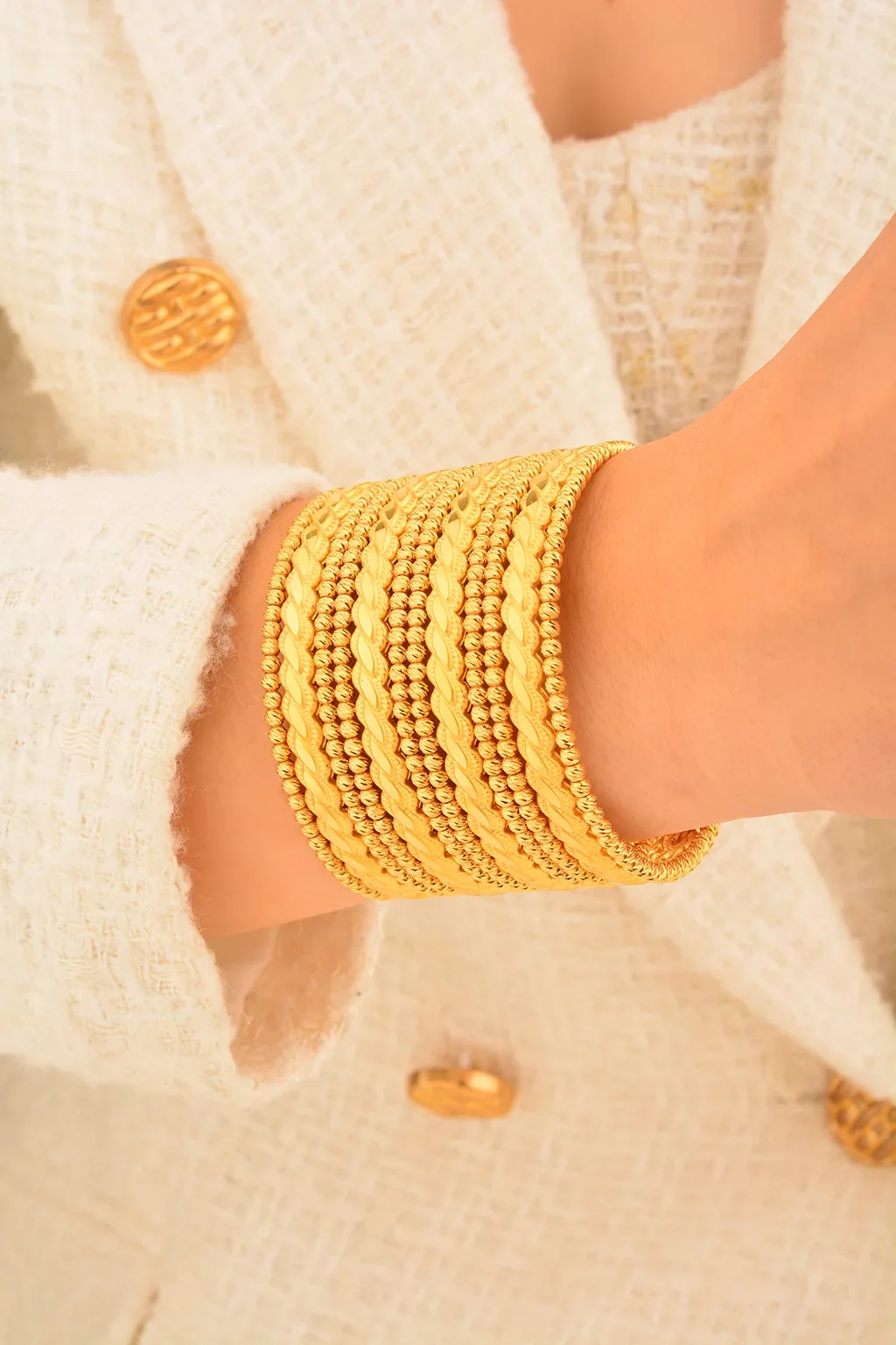 Cebeci 22 Ayar Burma Dorikalı Altın Bilezik