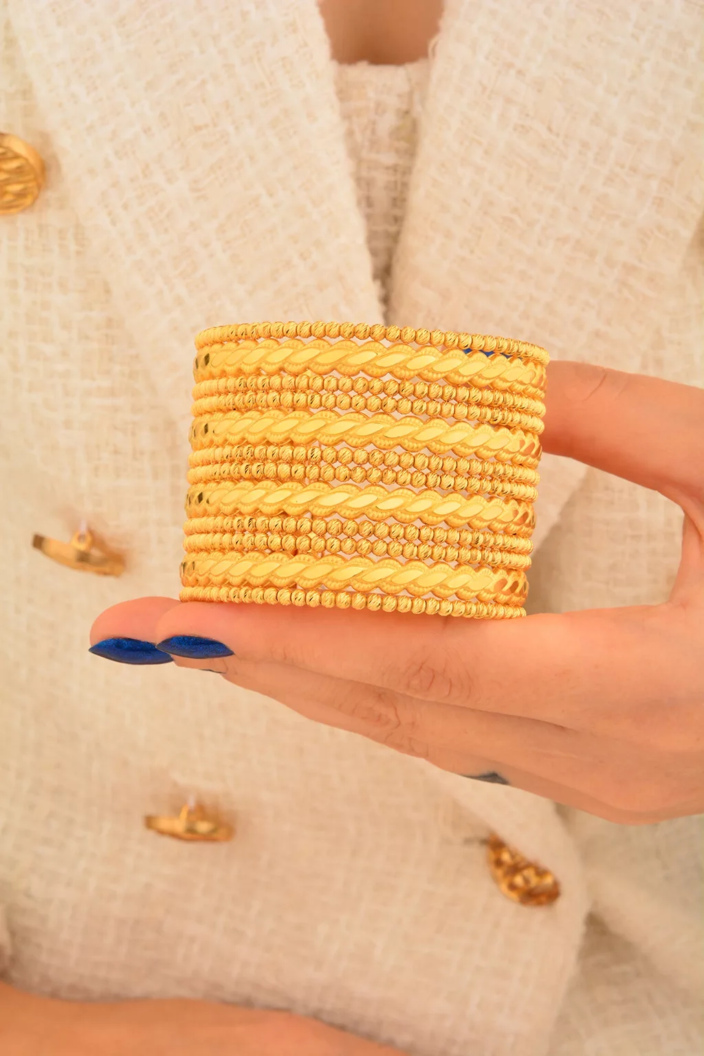 Cebeci 22 Ayar Burma Dorikalı Altın Bilezik