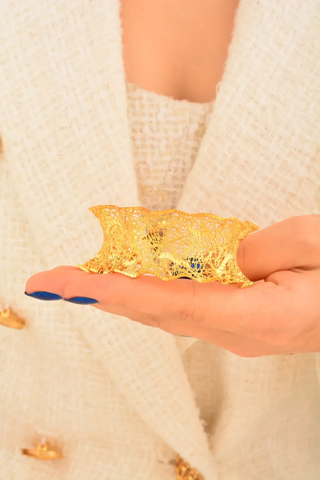 Cebeci 22 Ayar Dalgalı Altın Bilezik