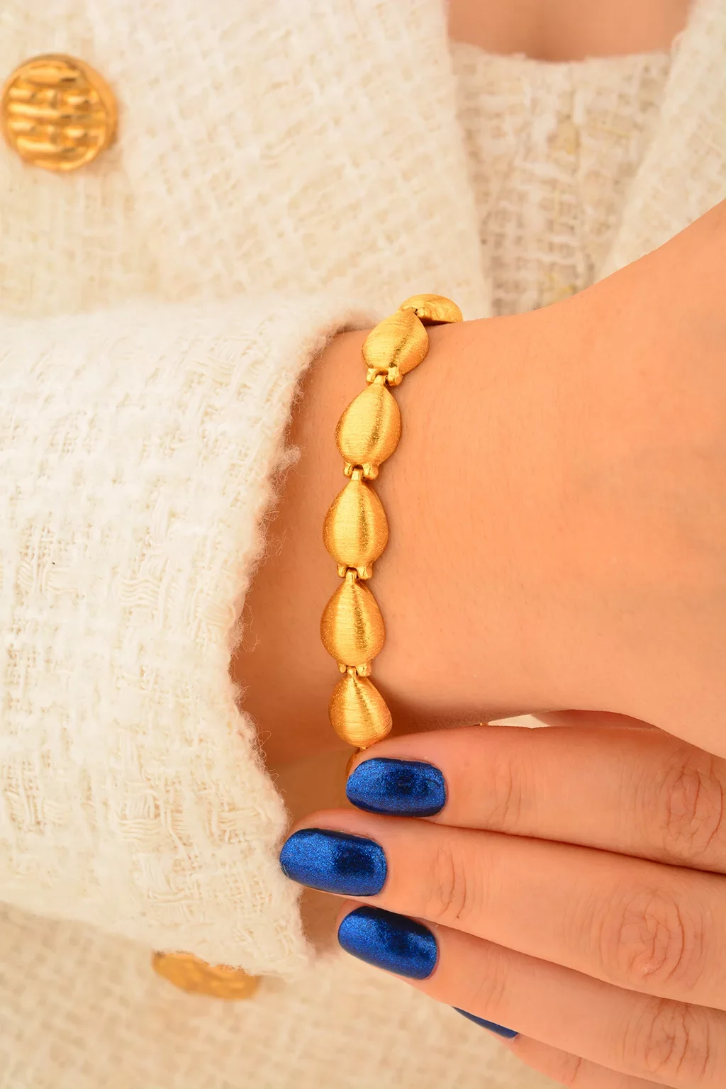 Cebeci 22 Ayar Damla Altın Bileklik