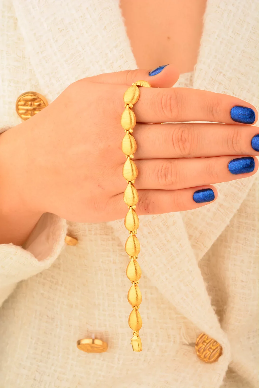 Cebeci 22 Ayar Damla Altın Bileklik