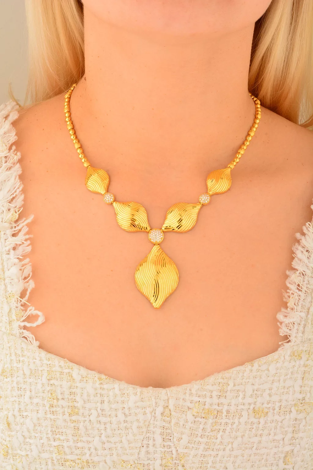 Cebeci 22 Ayar Deniz Kabuğu Altın Kolye