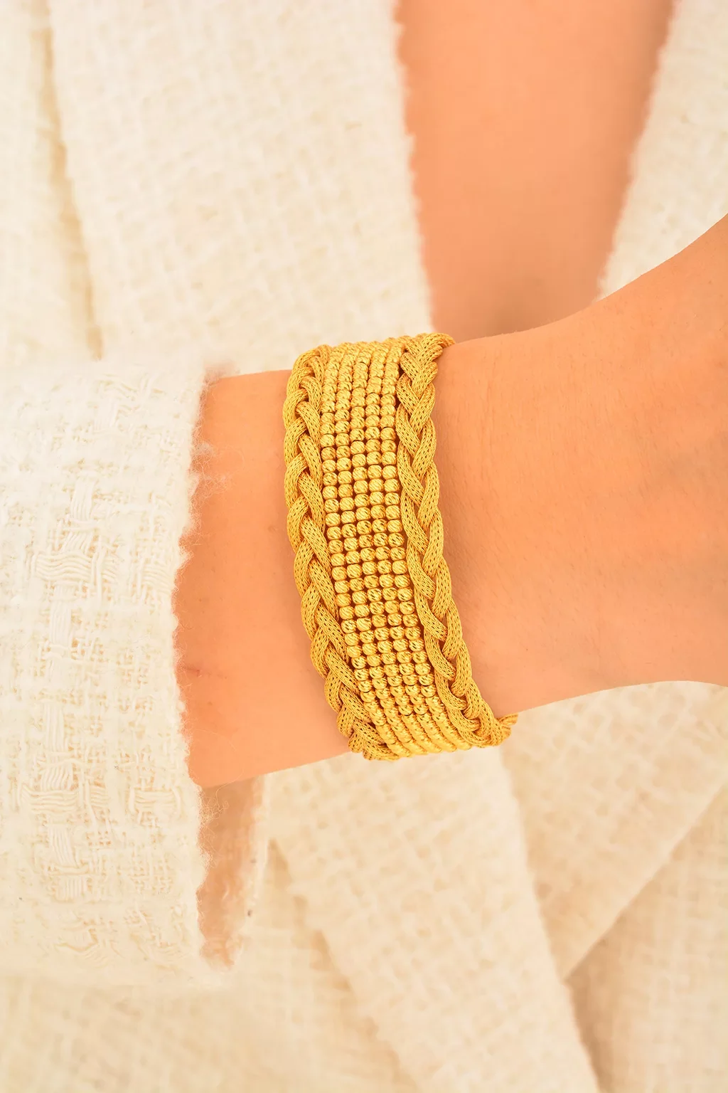 Cebeci 22 Ayar Dorika Hasır Altın Bileklik