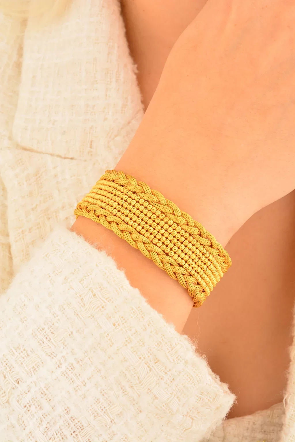 Cebeci 22 Ayar Dorika Hasır Altın Bileklik