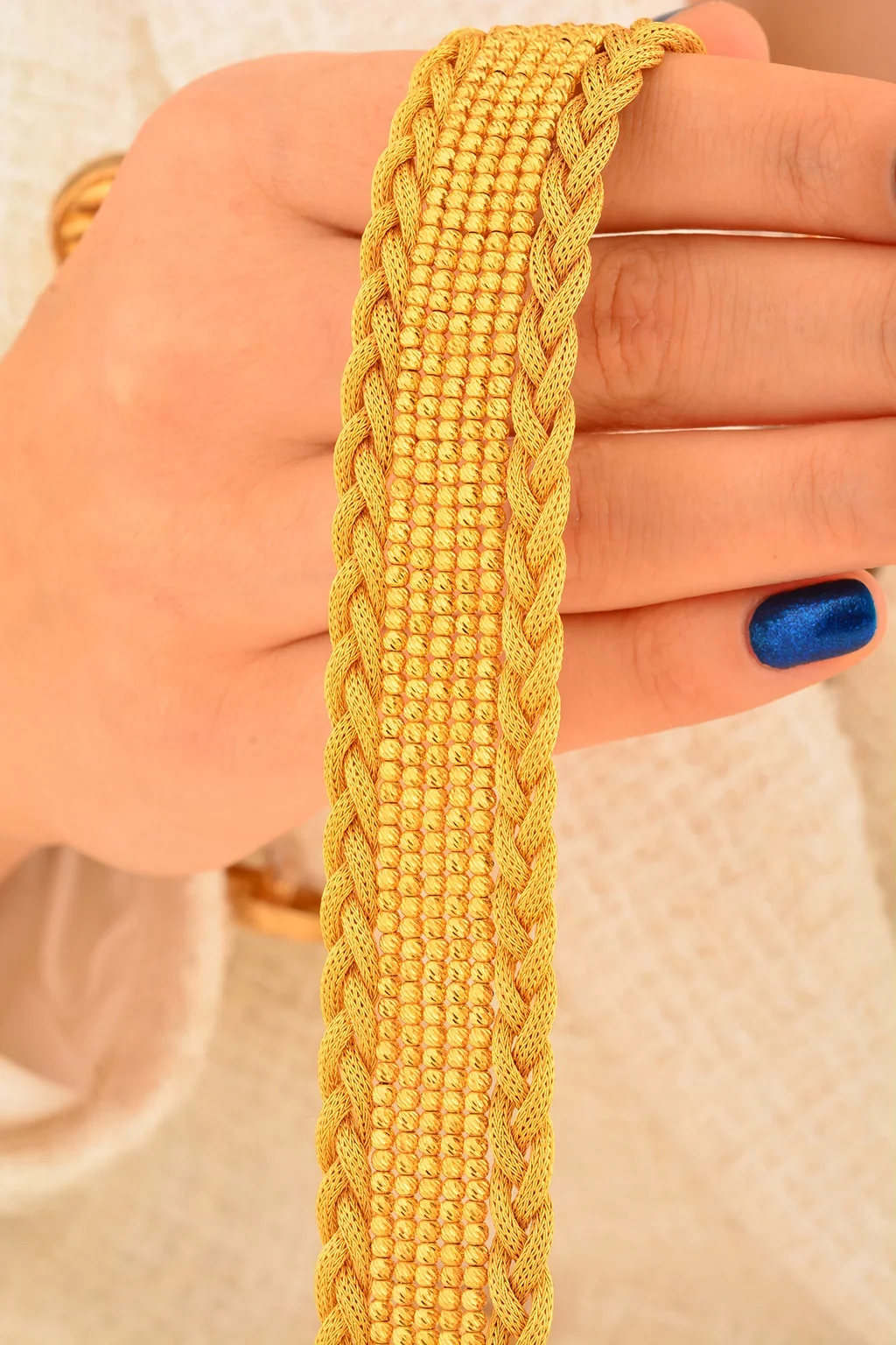 Cebeci 22 Ayar Dorika Hasır Altın Bileklik