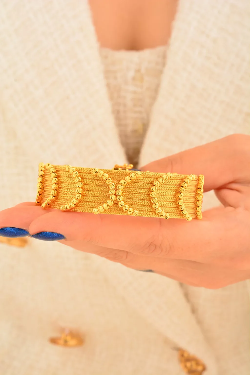 Cebeci 22 Ayar Dorikalı Hasır Altın Bileklik