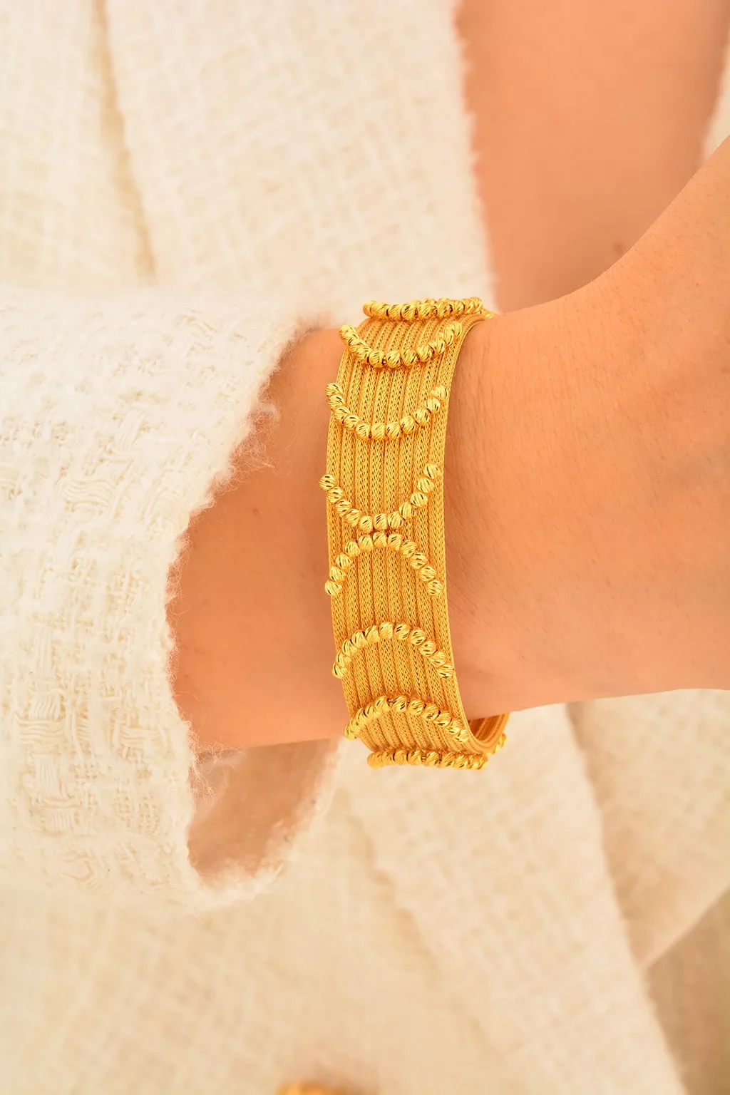 Cebeci 22 Ayar Dorikalı Hasır Altın Bileklik