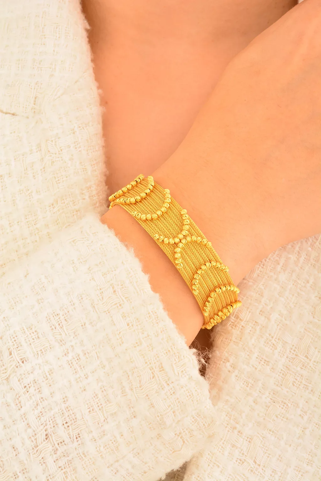 Cebeci 22 Ayar Dorikalı Hasır Altın Bileklik