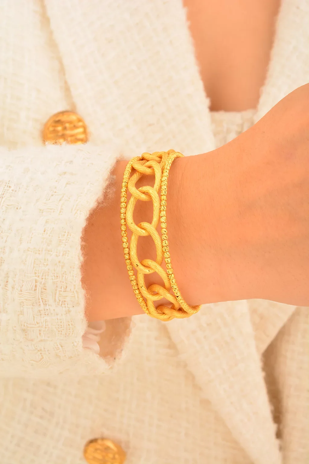 Cebeci 22 Ayar Dorikalı Kelepçe Altın Bilezik