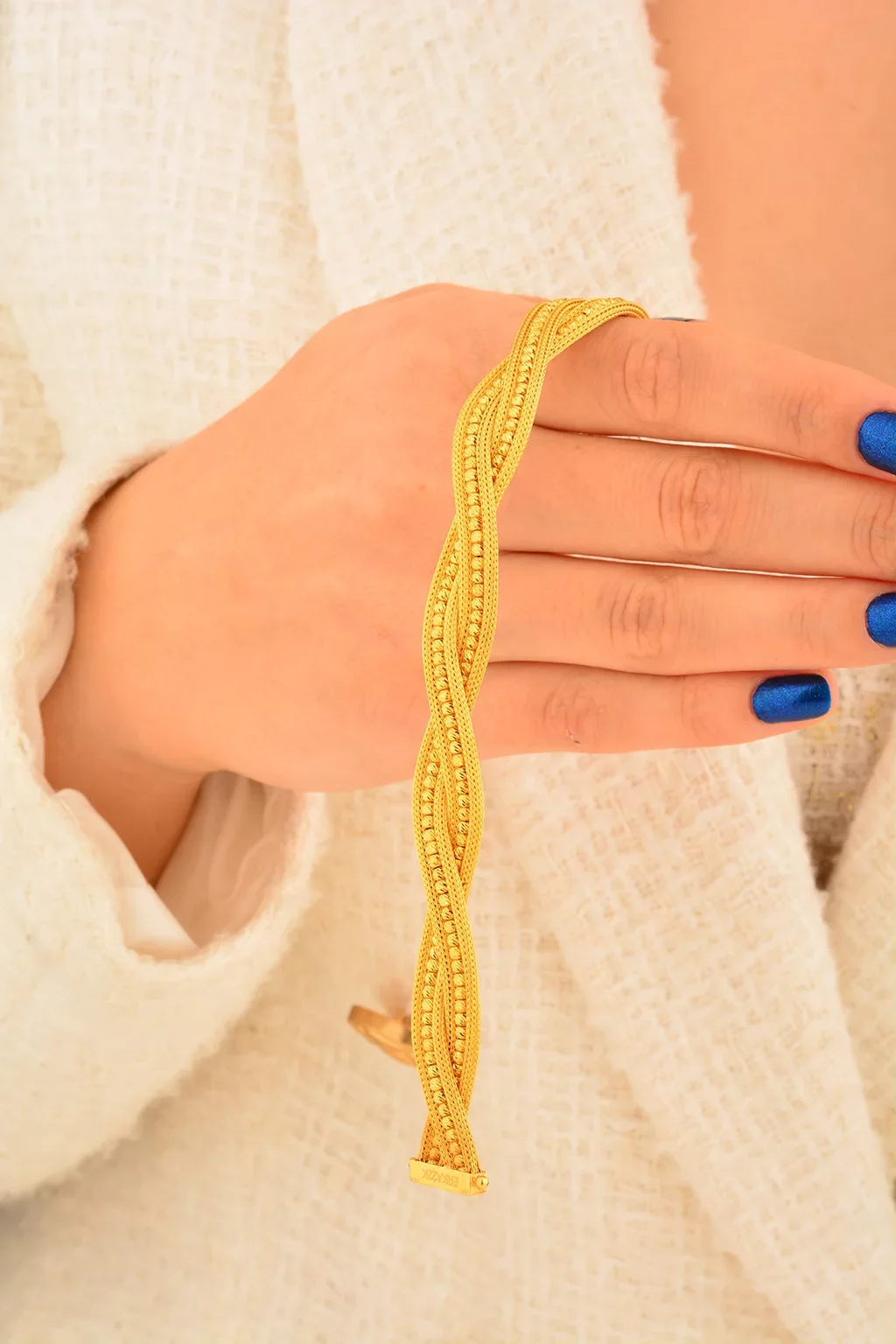 Cebeci 22 Ayar Dorikalı Örgü Hasır Altın Bileklik