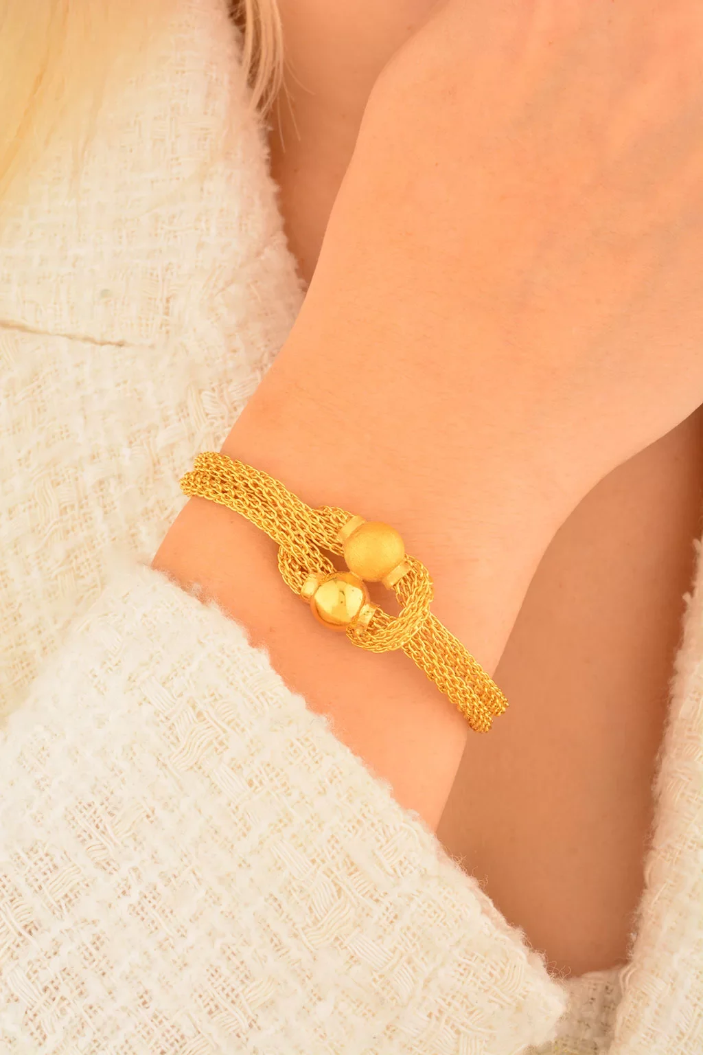 Cebeci 22 Ayar Toplu Düğüm Bileklik