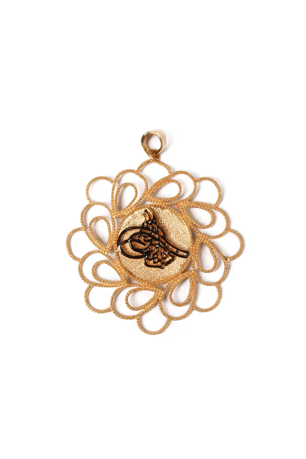 Cebeci 22 Ayar Tuğralı Altın Kolye Ucu