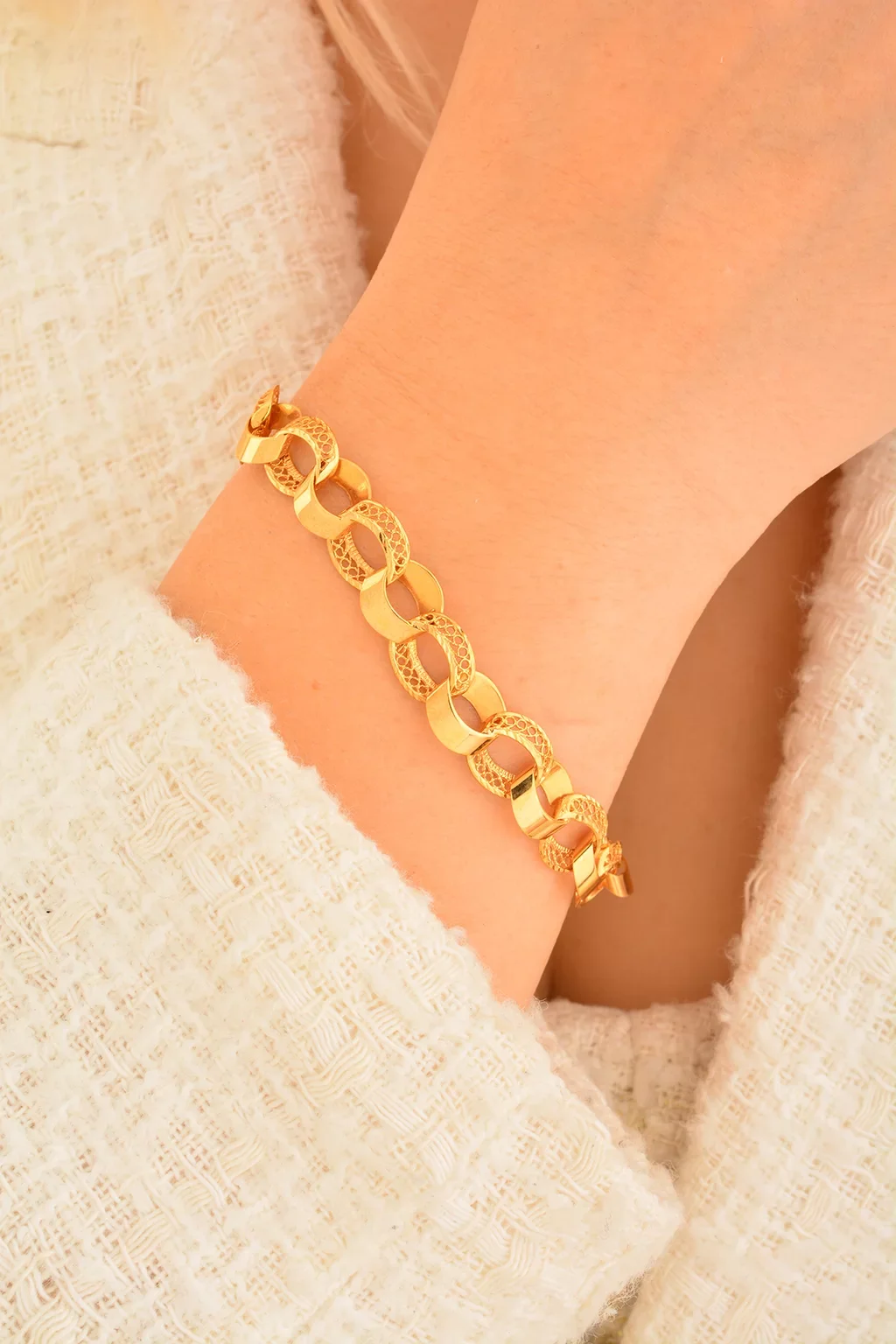 Cebeci 22 Ayar Zincir Altın Bileklik