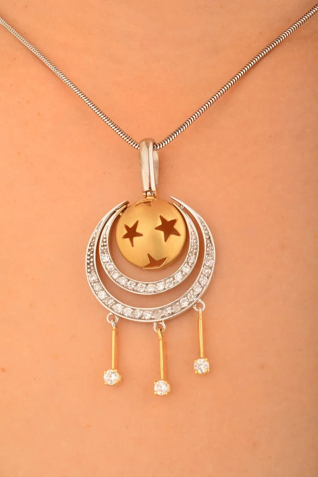 Cebeci 14 Ayar Yıldız Halka Altın Kolye Ucu