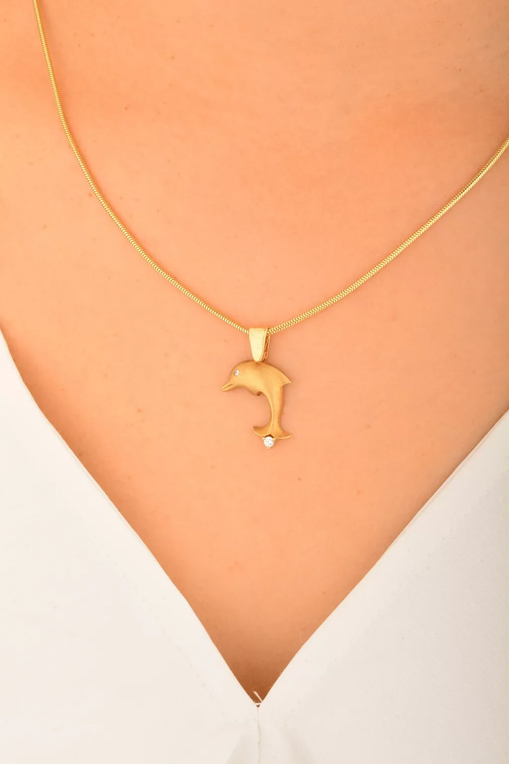 Cebeci 14 Ayar Yunus Balik Altın Kolye Ucu