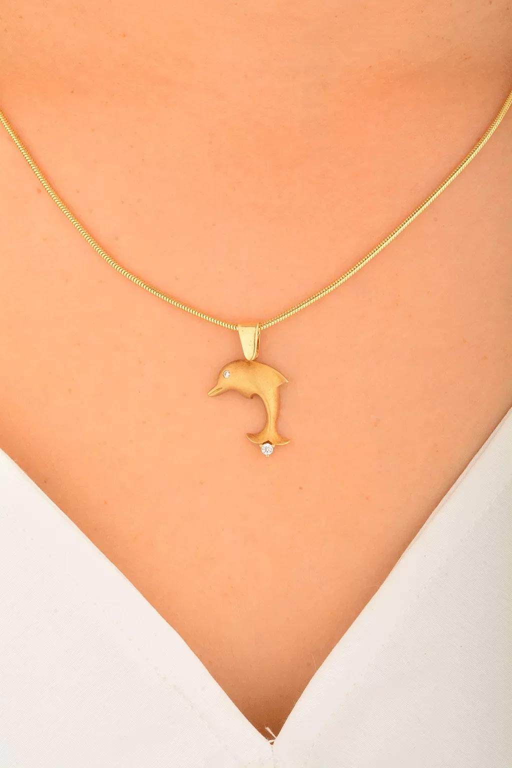 Cebeci 14 Ayar Yunus Balik Altın Kolye Ucu