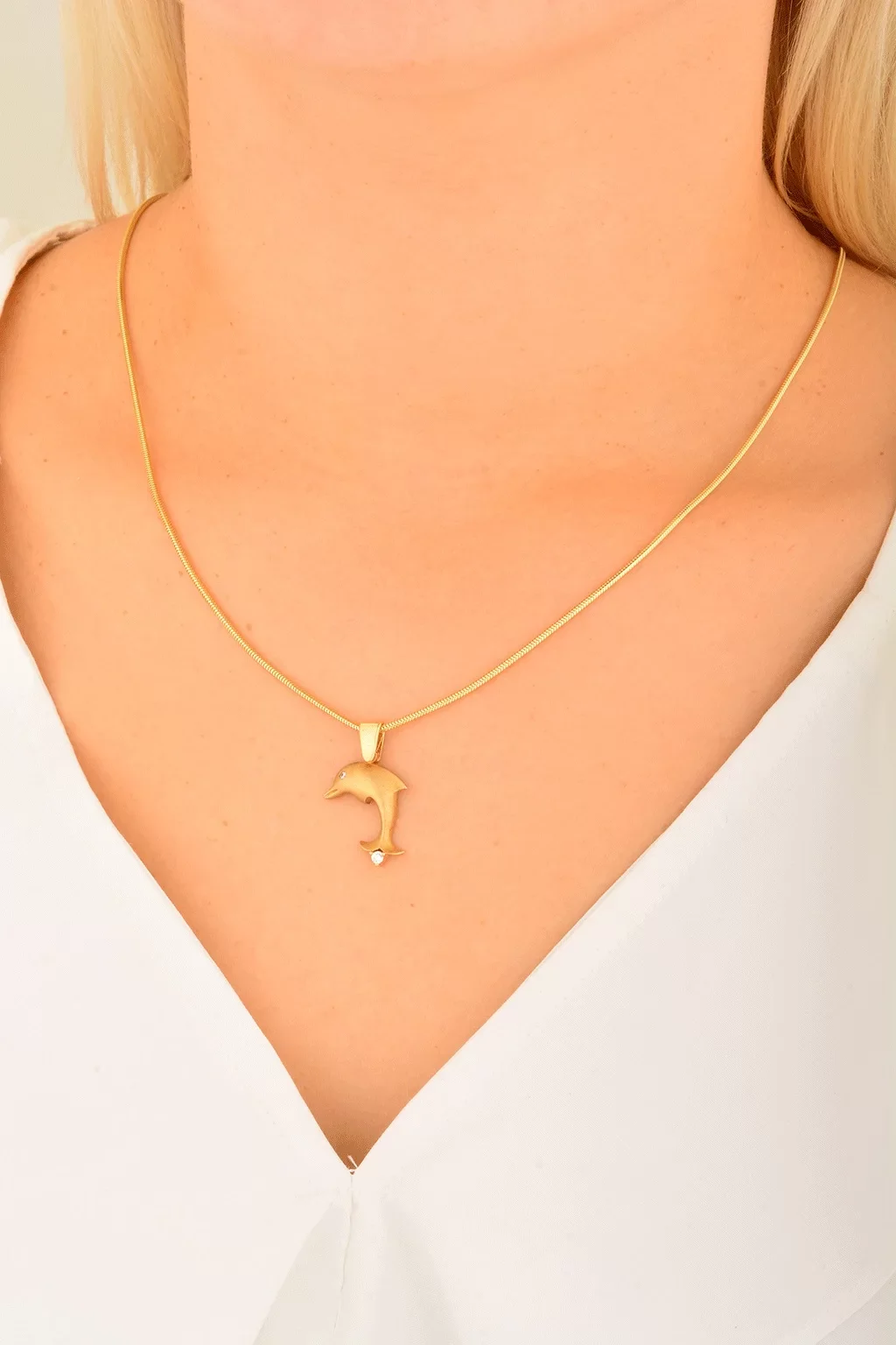 Cebeci 14 Ayar Yunus Balik Altın Kolye Ucu