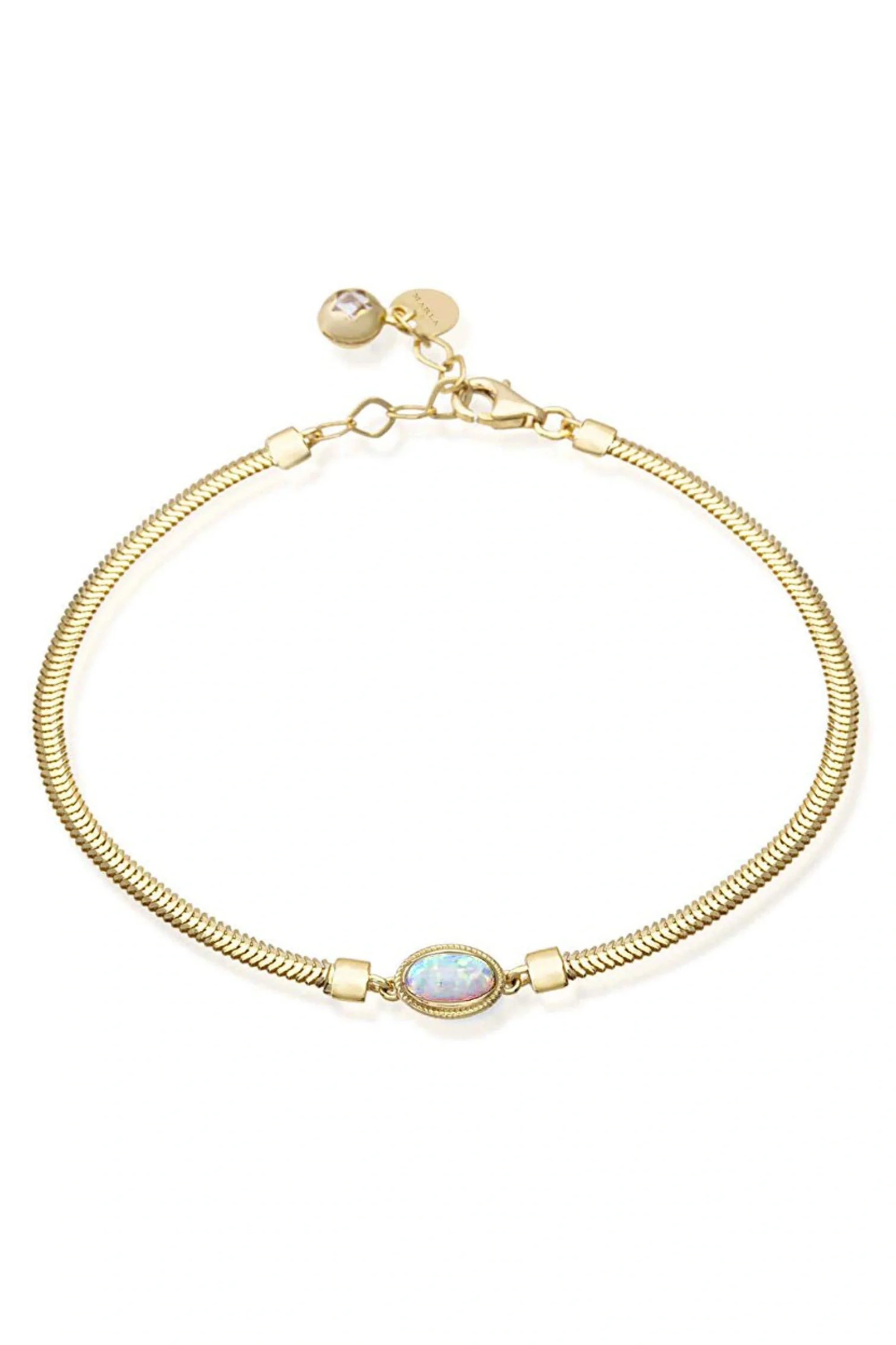 Cebeci 14 Ayar Balıksırtı Sedefli Altın Bileklik