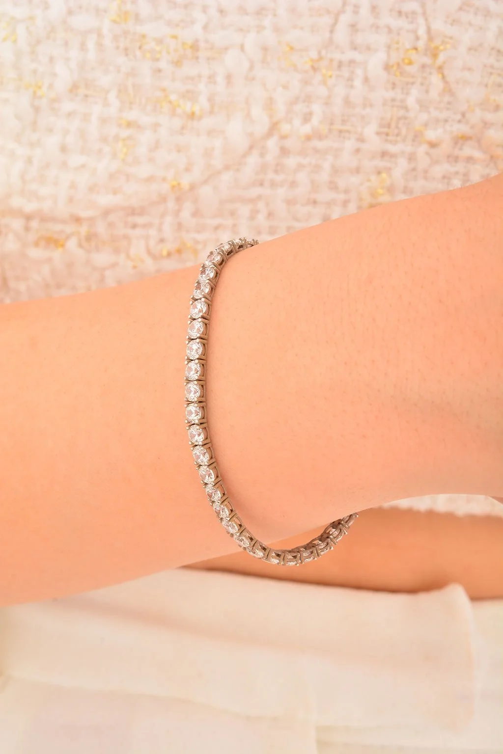 Cebeci 14 Ayar Taşlı Suyolu Altın Bileklik