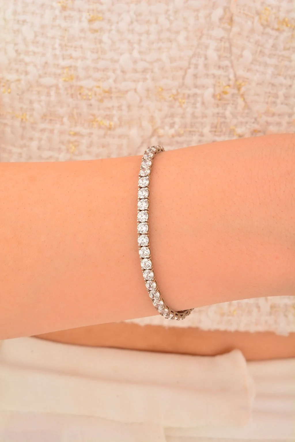 Cebeci 14 Ayar Taşlı Suyolu Altın Bileklik