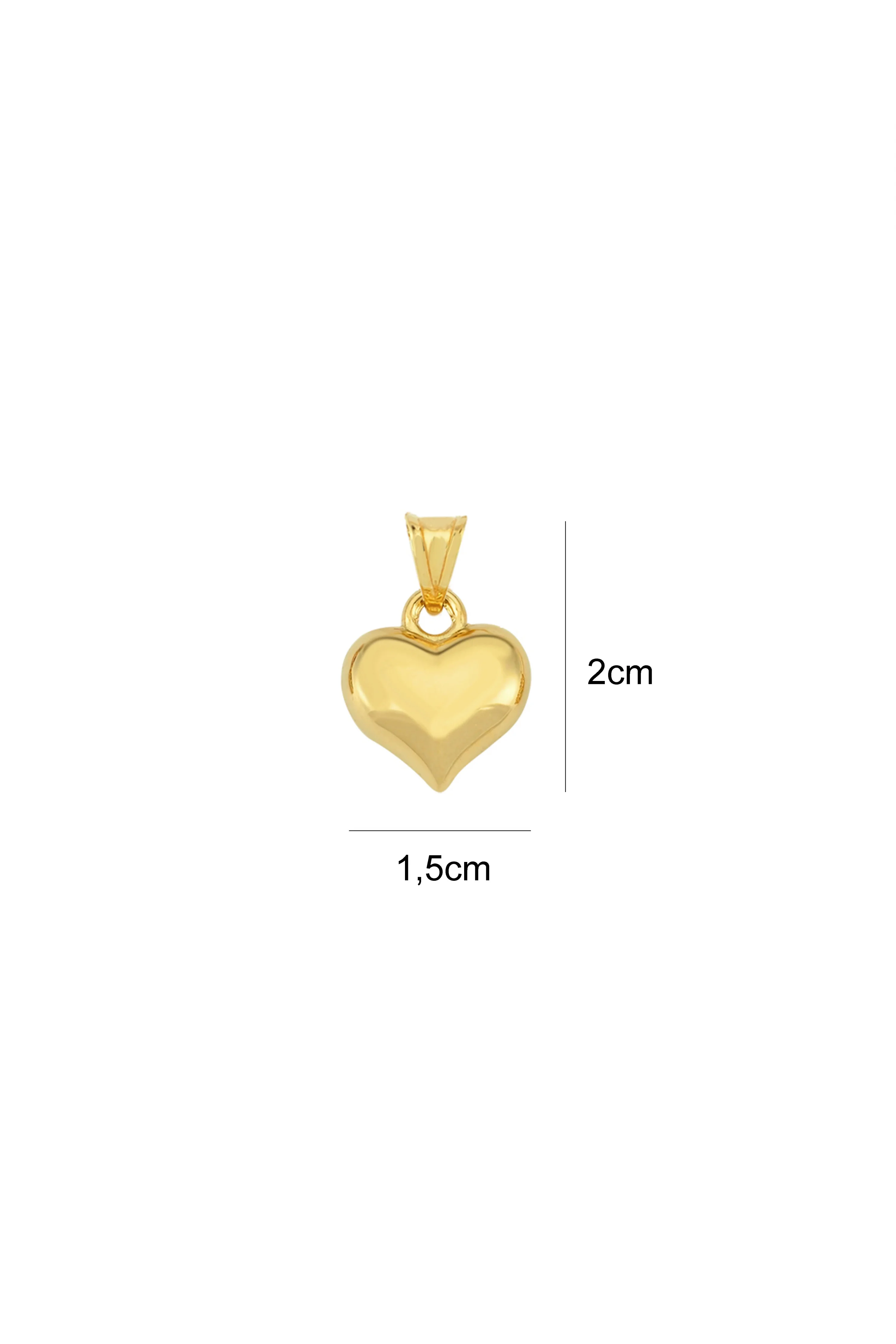 Cebeci 14 Ayar Altın Kalp Kolye Ucu