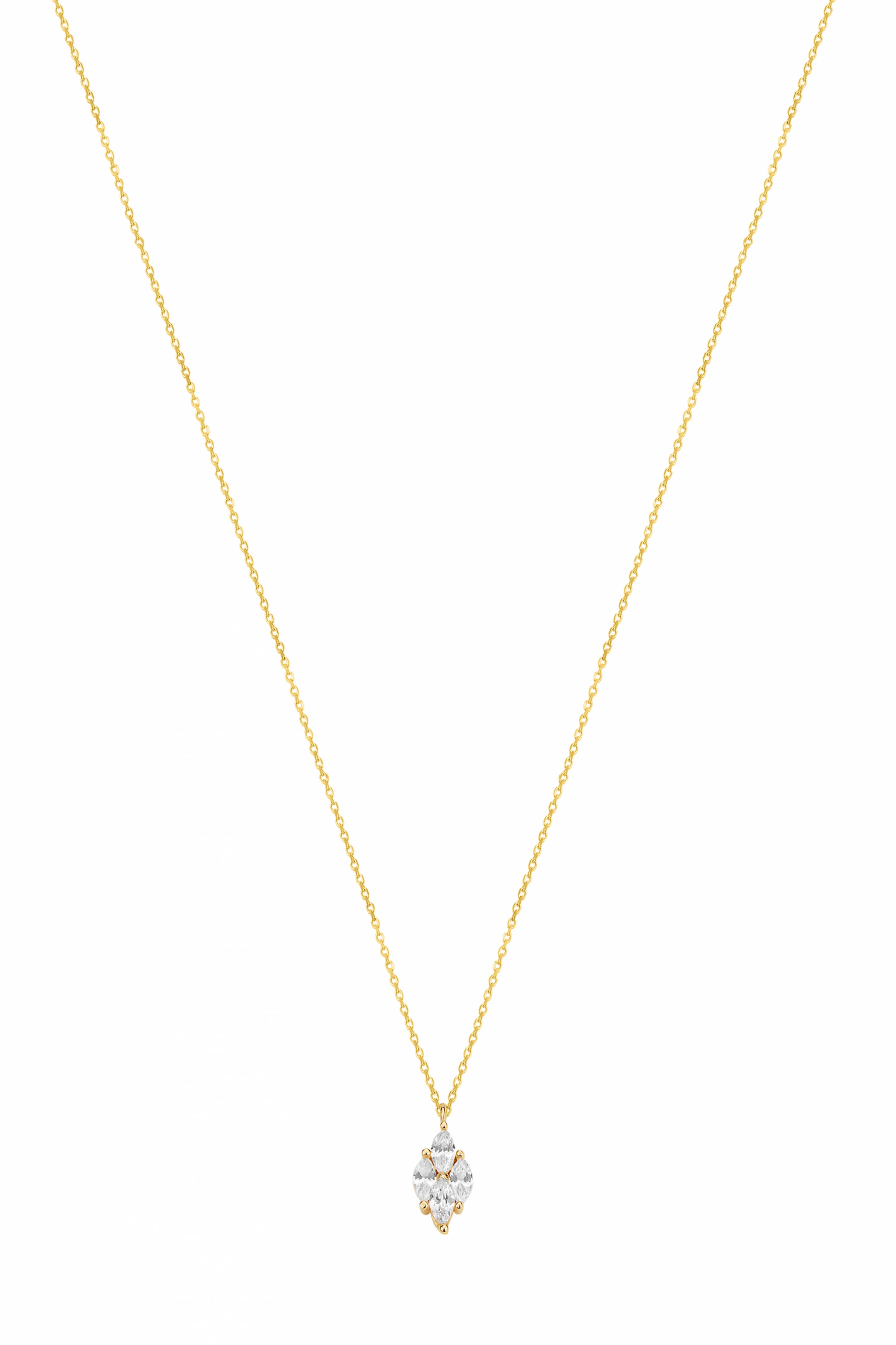 Cebeci 14 Ayar Taşlı Altın Kolye