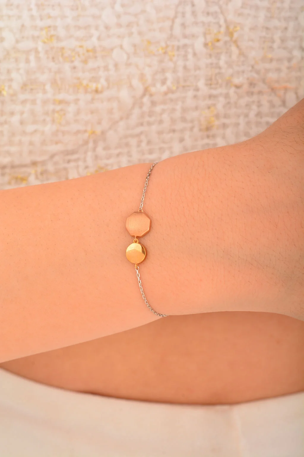 Cebeci 14 Ayar Altın Mini Altın Bileklik