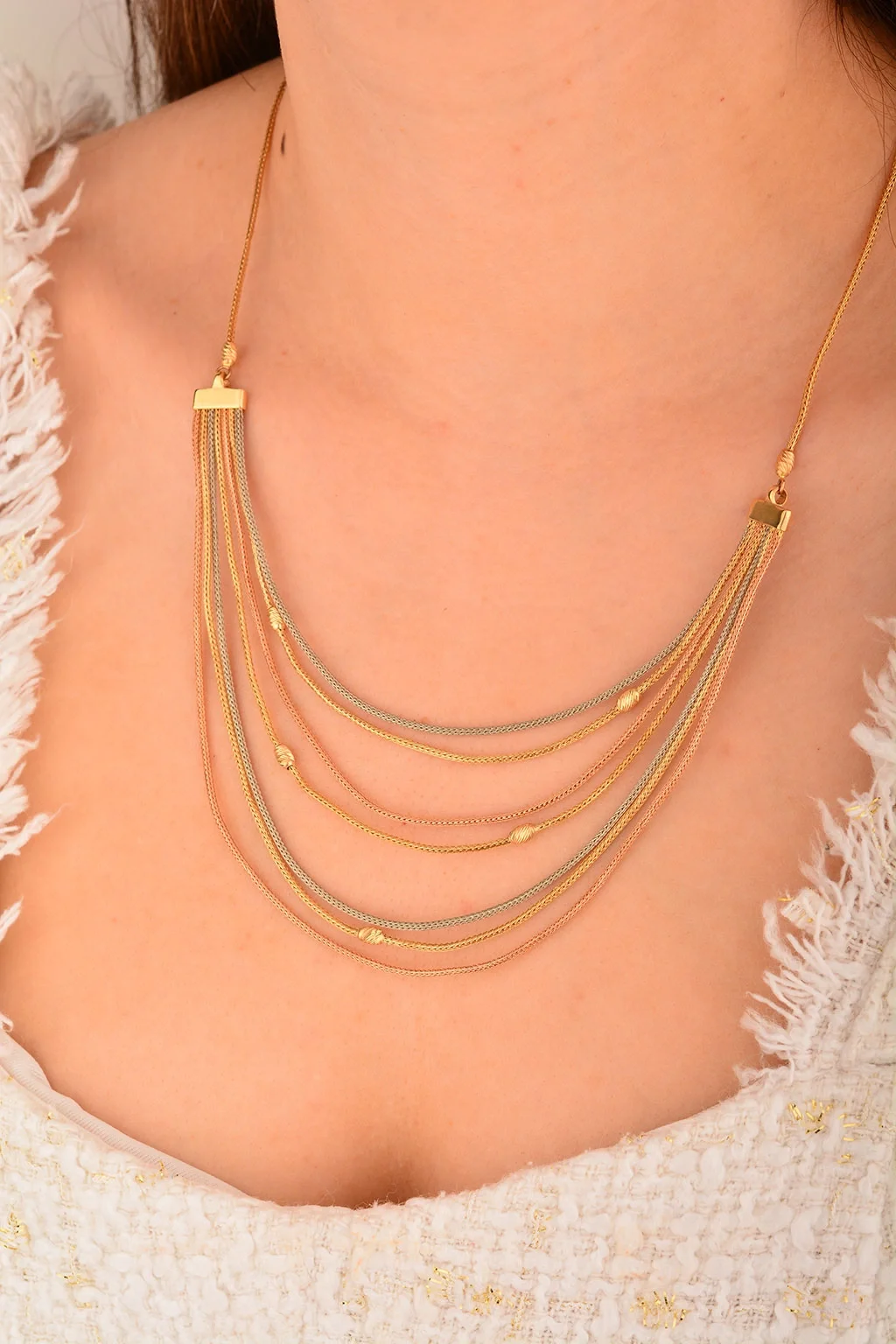 Cebeci 14 Ayar İtalyan Dorikalı Altın Kolye