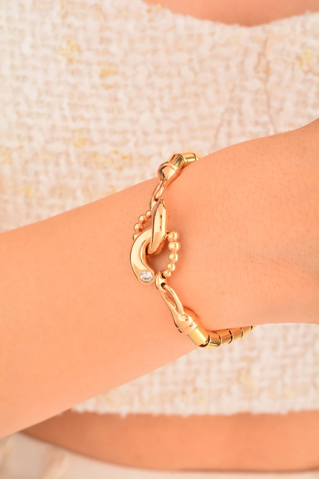 Cebeci 14 Ayar Sonsuzluk Altın Bileklik