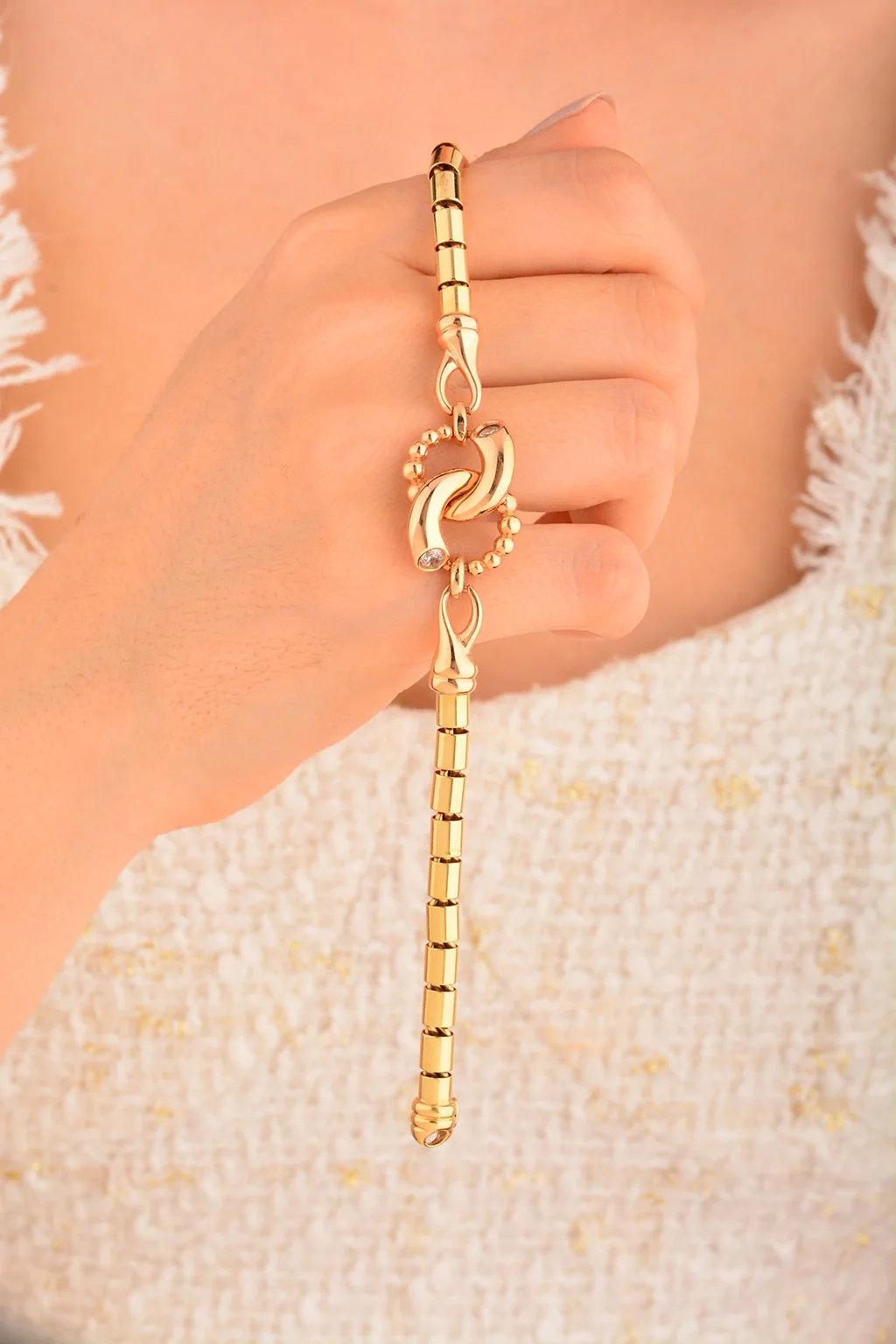 Cebeci 14 Ayar Sonsuzluk Altın Bileklik