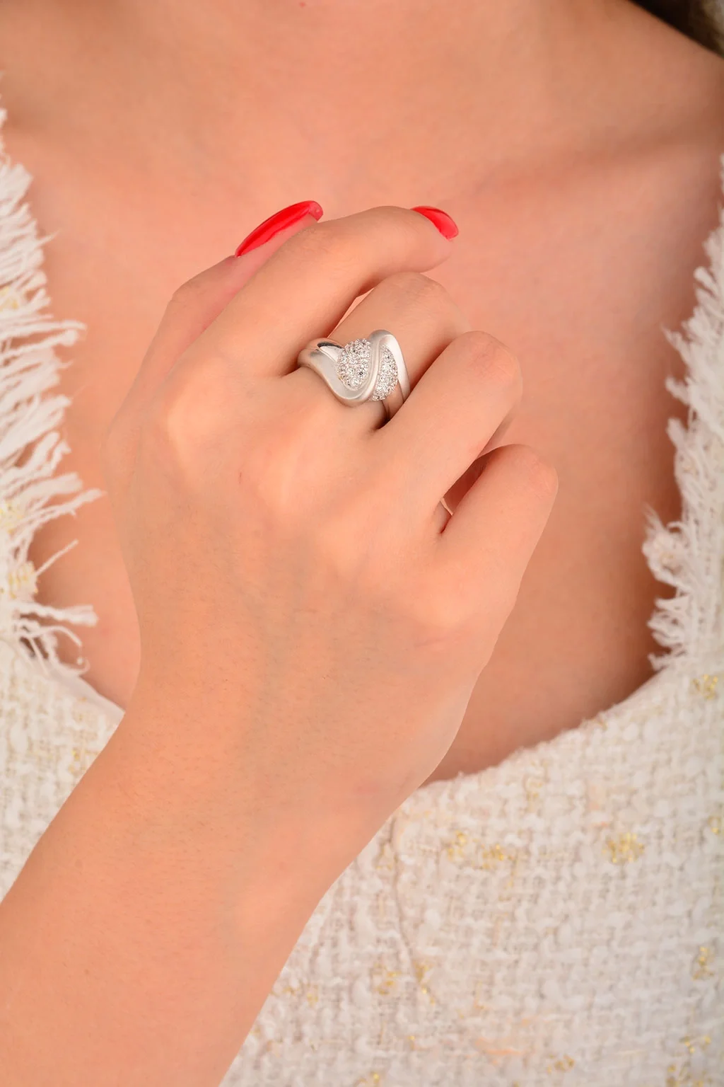 Cebeci 14 Ayar Taşlı Toplu Altın Yüzük