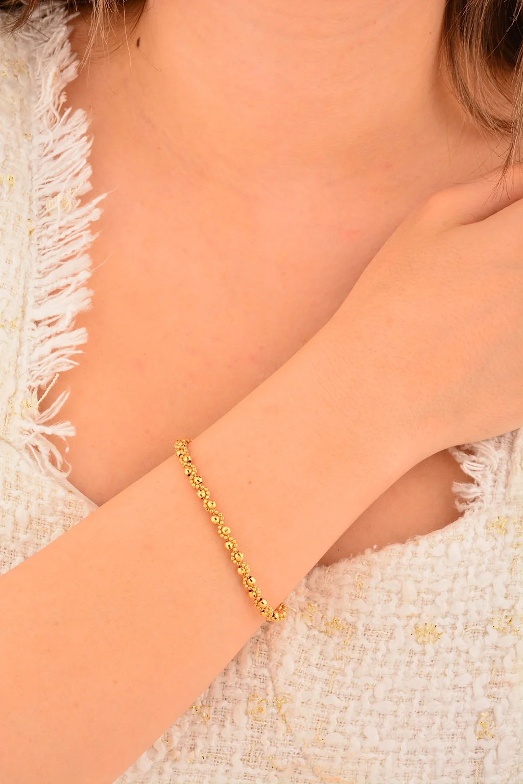 Cebeci 22 Ayar Dorikalı Altın Top Bileklik