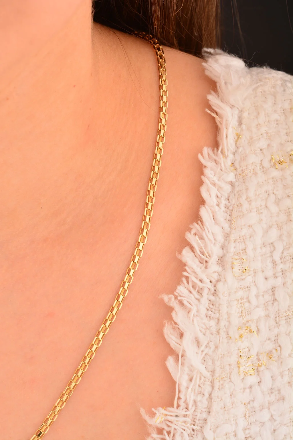 Cebeci 14 Ayar İnce Ataç Altın Zincir Kolye