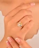 Cebeci 14 Ayar Taşlı Çiçek Altın Yüzük