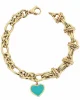 Cebeci 14 Ayar Mavi Kalp Altın Bileklik