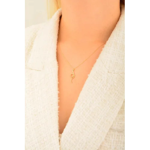 Cebeci 14 Ayar Altın Yılan Kolye